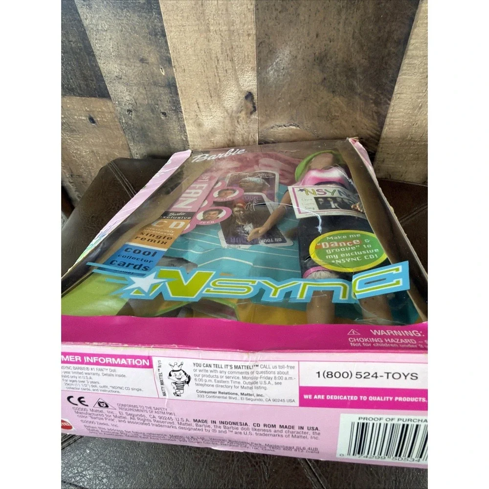 VTG 2000 NSYNC #1 Fan Barbie Doll Collector Cards Mattel Opened Box Missing CD